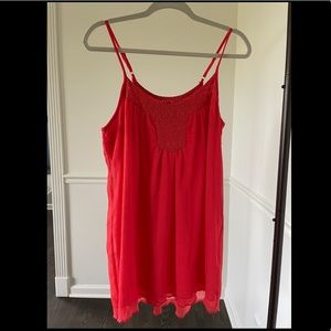 Flowy coral dress, S